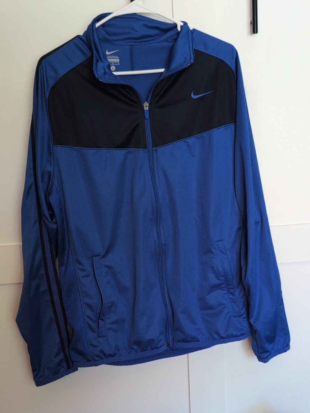 Nike Men's Blue Zip-Front Athletic Jacket